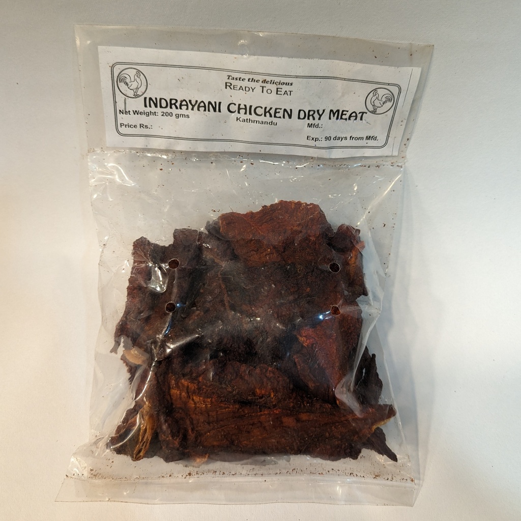Indrayani Dry Meat 500gm - Quality Chicken Sukuti ( Chicken Jerky / Dried Chicken Meat ) Image