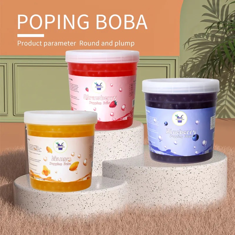 Popping Boba Pearl for Bubble Tea Strawberry Flavour 1.3 Kg Image