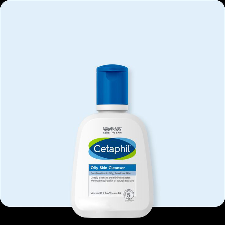 Cetaphil Oily Skin Cleanser for Face And Body 60 Ml Gentle Deep Cleansing Non-Comedogenic Oil Control Image