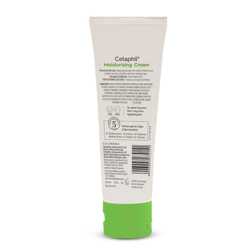 Cetaphil Moisturising Cream 80g and Oily Skin Cleanser 125ml Combo Image