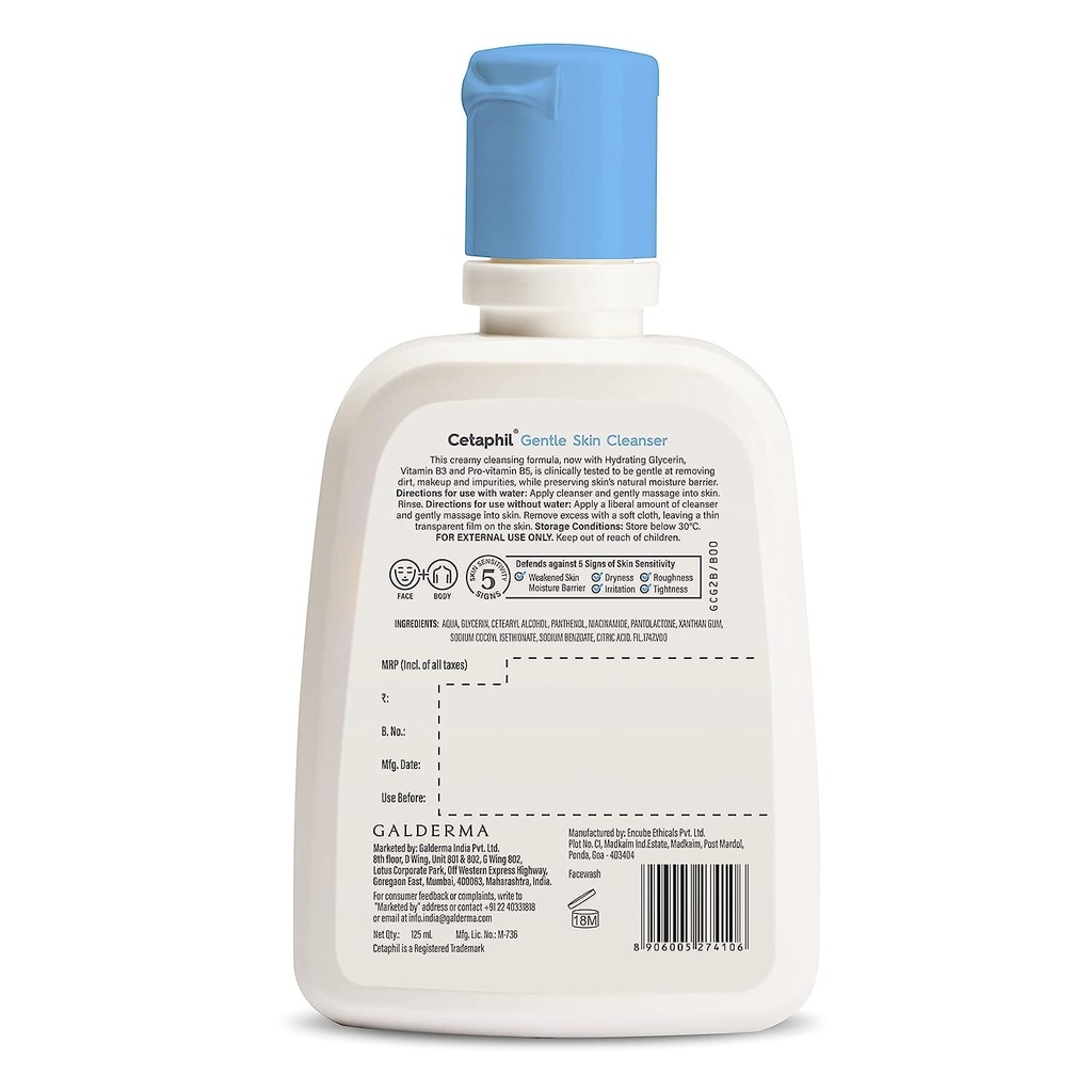 Cetaphil Moisturising Cream - 80g and Genle Cleanser - 125ml Image