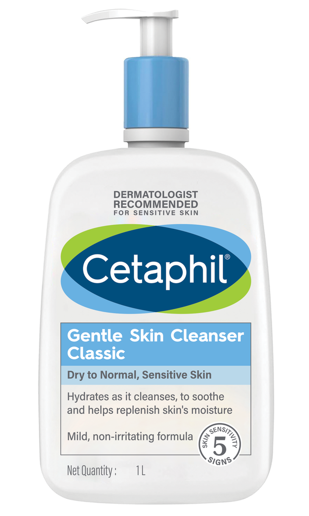 Cetaphil Gentle Skin Cleanser for Dry, Normal Sensitive Skin Classic 1000 ml Image