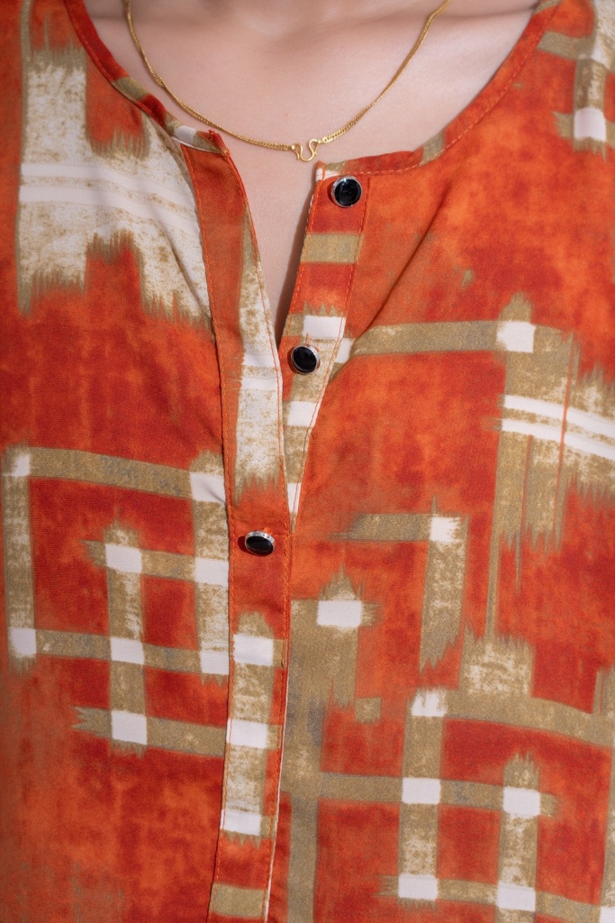 BASEMARK V NECK RUFFLE TOP FOR WOMEN Image