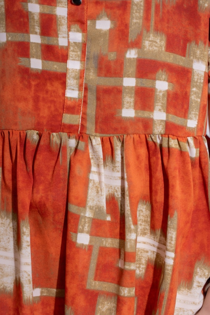 BASEMARK V NECK RUFFLE TOP FOR WOMEN Image