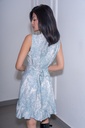 BASEMARK PRINTED RUFFLE HEM DRESS FOR WOMEN Image