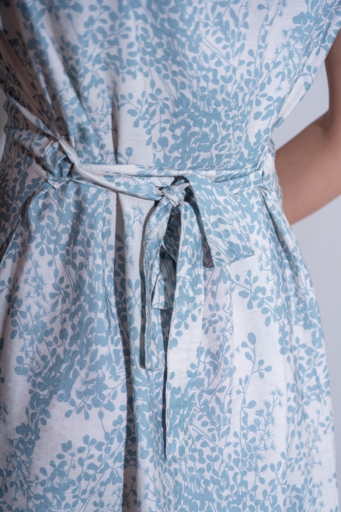 BASEMARK PRINTED RUFFLE HEM DRESS FOR WOMEN Image