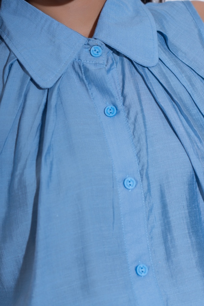 BASEMARK PLEATED SOLID SHIRT FOR WOMEN Image