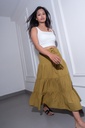 BASEMARK SMOKED WAIST MAXI SKIRT FOR WOMEN Image