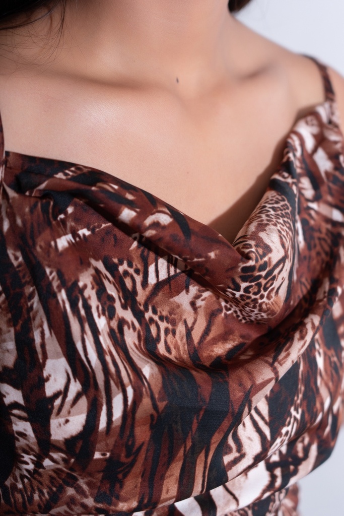 BASEMARK SIDE SLIT COWL DRESS FOR WOMEN Image