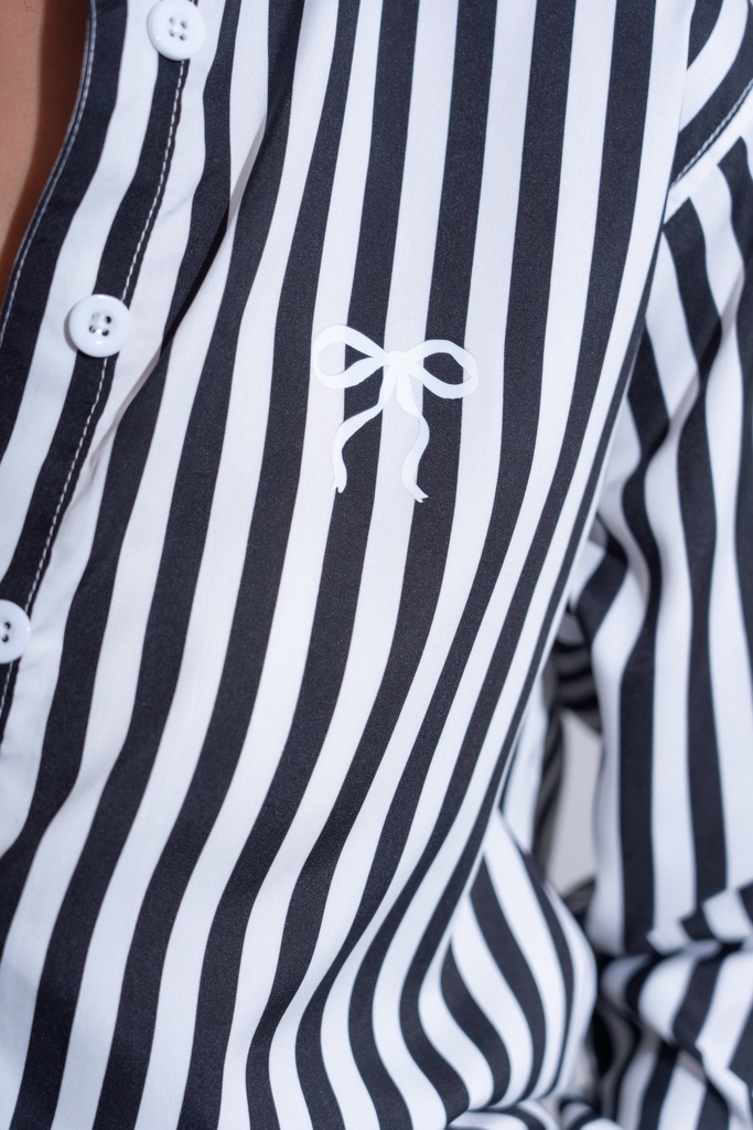 BASEMARK STRIPE SHIRT BOW PRINT Image