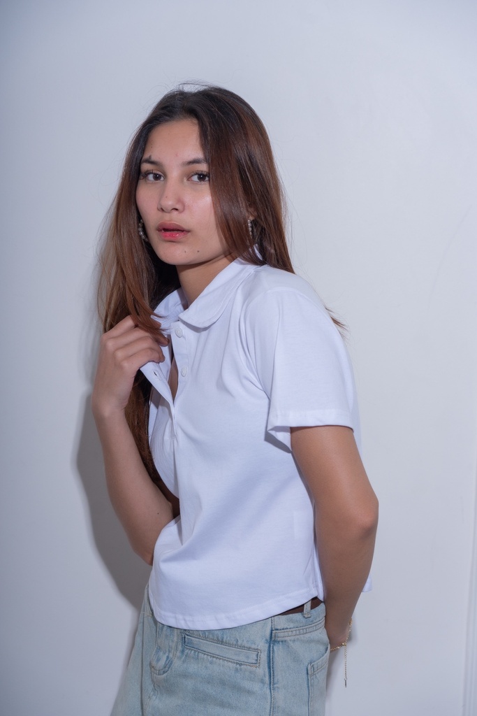 BASEMARK COLLAR NECK T-SHIRT FOR WOMEN Image