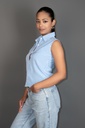 BASEMARK CROP STRIPE SHIRT FOR WOMEN Image