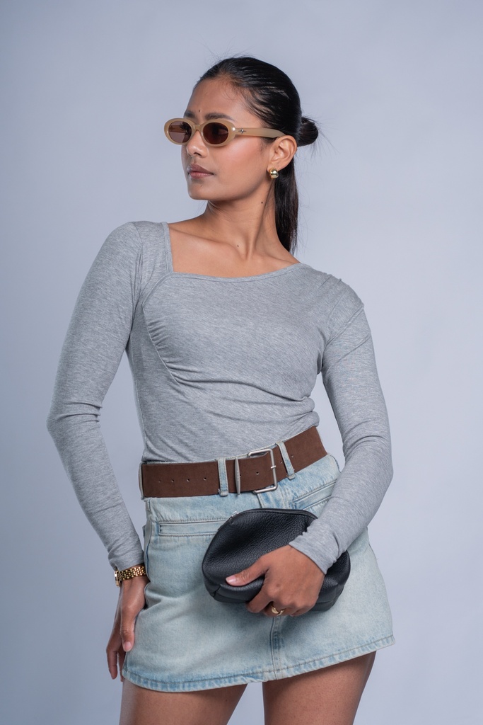 BASEMARK COWL NECK FULL SLEEVE TOP FOR WOMEN Image