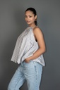 BASEMARK BALLOON CHOKERED TOP FOR WOMEN Image