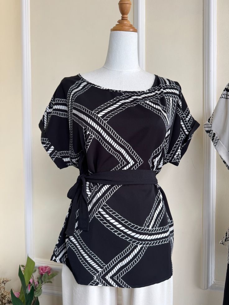 BASEMARK WAIST TIE TOP FOR WOMEN Image