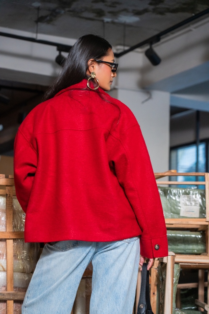 BASEMARK WOOLEN BUTTOM JACKET FOR WOMEN Image