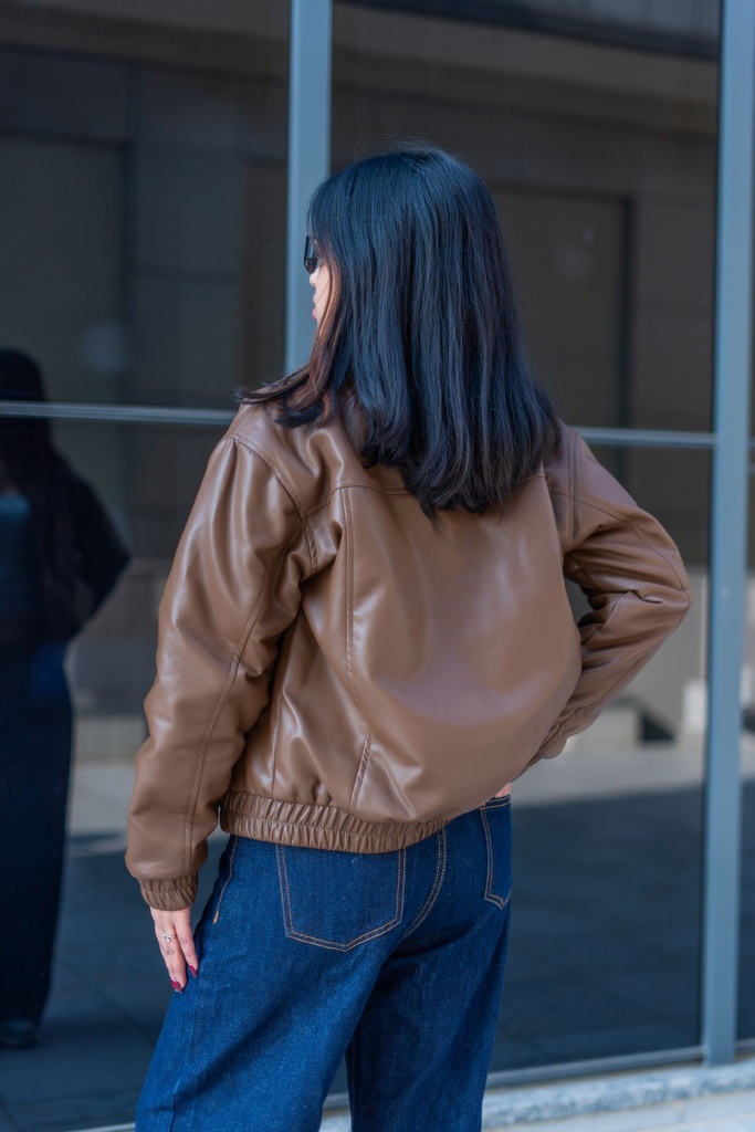 BASEMARK PU PANEL JACKET FOR WOMEN Image