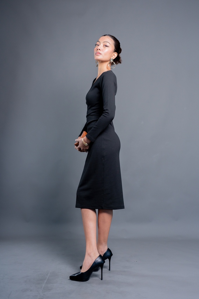 BASEMARK V NECK BODYCON FOR WOMEN Image