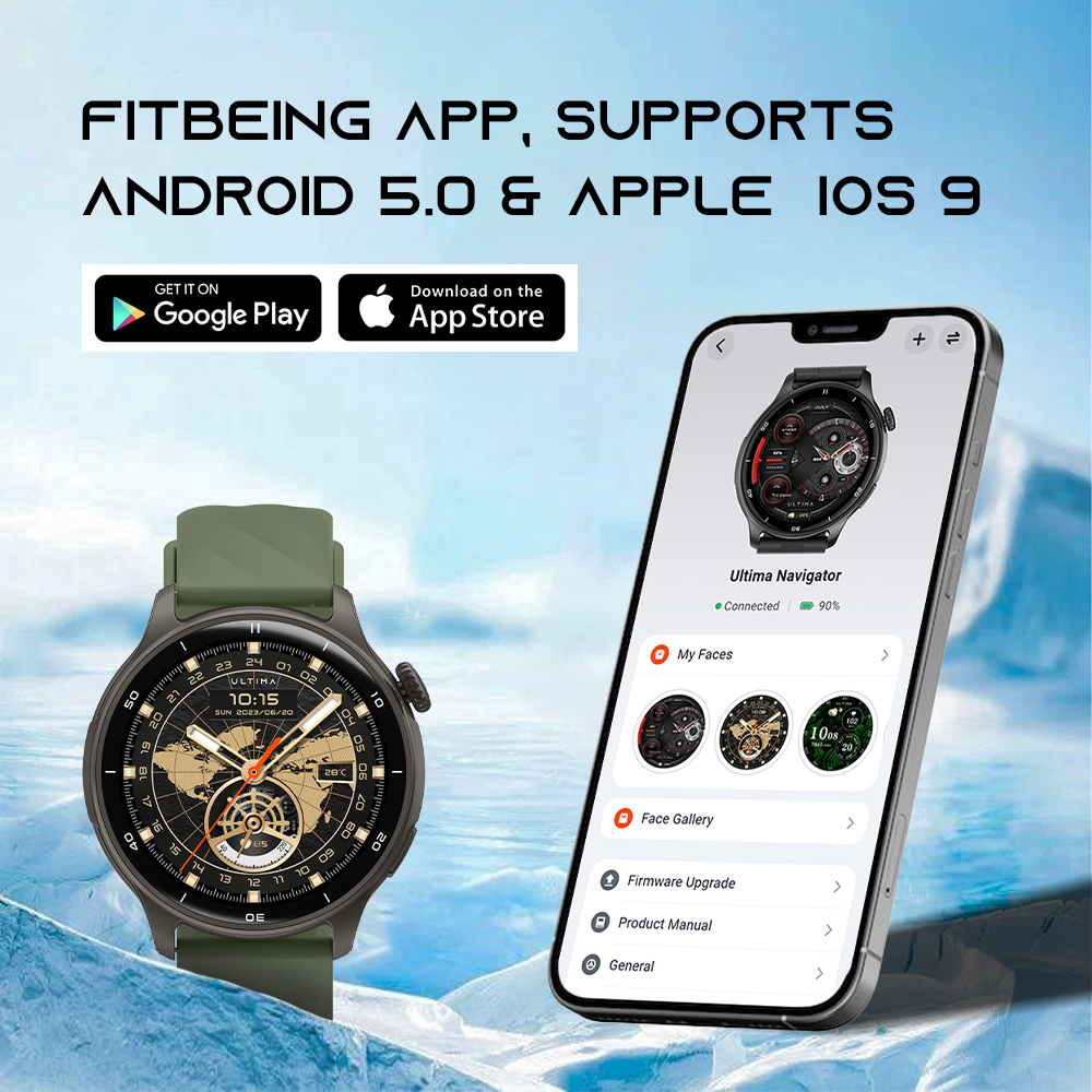 Ultima Navigator Combo ( Ultima Watch Navigator + Ultima Boom 211 Earbud With App Support) Image