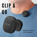 (New Launch) Ultima Clear Mic with AI Noise Cancellation | 3 Recording Modes| 50 Meter Barrier Free Recording | Type C or Lightning Receiver | 360° Omnidirectional Recording | 7 Hrs Transmitter Usage Time | Multi Function Button To Change Modes Image