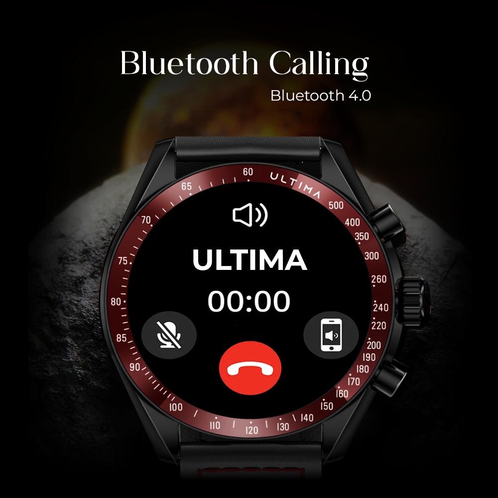 Ultima Magnum E700 Smartwatch | Auto Health Track | 36.33mm TRU Amoled Display | 1000 NITs Brightness | IP68 Water and Dust Resistant | Ultima Fit App Support | 100+ Sports Mode | SOS Alert Image