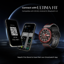 Ultima Magnum E700 Smartwatch | Auto Health Track | 36.33mm TRU Amoled Display | 1000 NITs Brightness | IP68 Water and Dust Resistant | Ultima Fit App Support | 100+ Sports Mode | SOS Alert Image