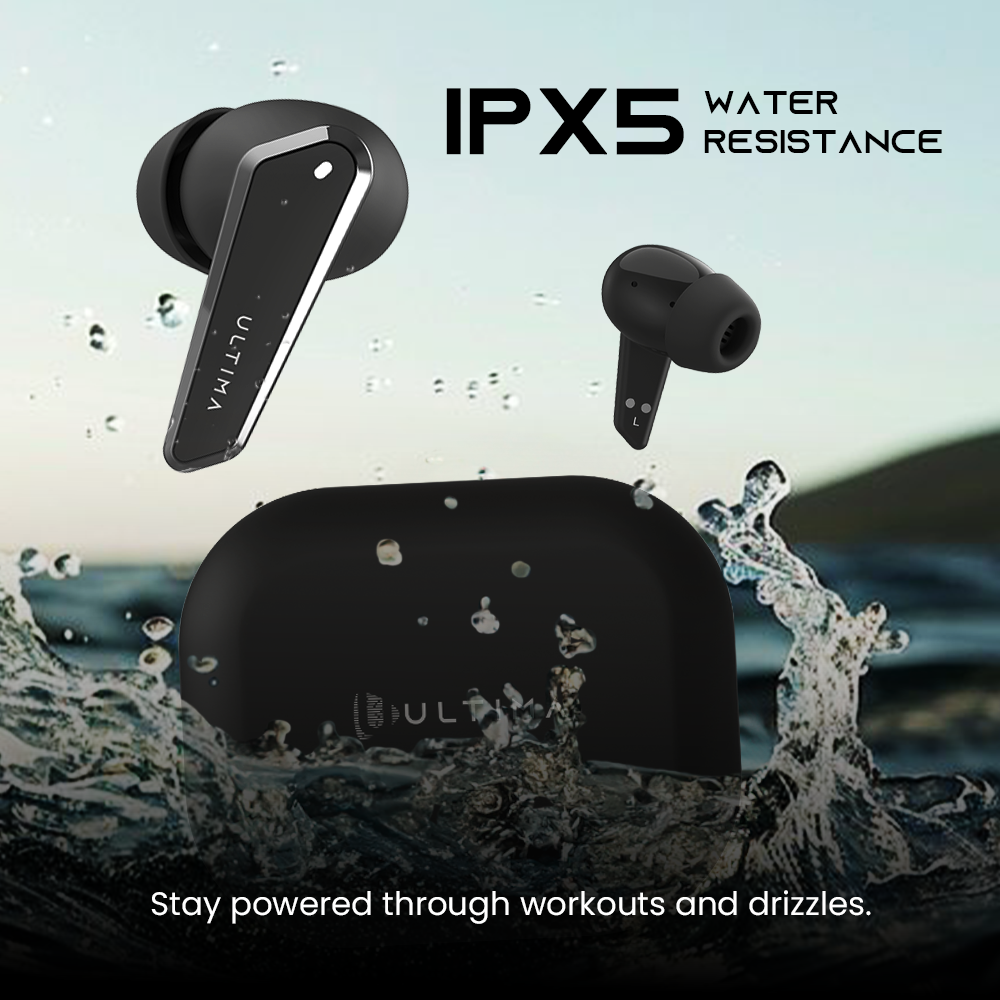 Ultima Boom X1 Pro | App Support | 40 Hrs Playtime | Quad Mic ENC | 10 Min Charge=120 Min Playtime | 50 Ms Low Latency Game Mode | 11mm Hi-Fi Drivers | Bluetooth 5.4 | IPX5 Water Resistance Image