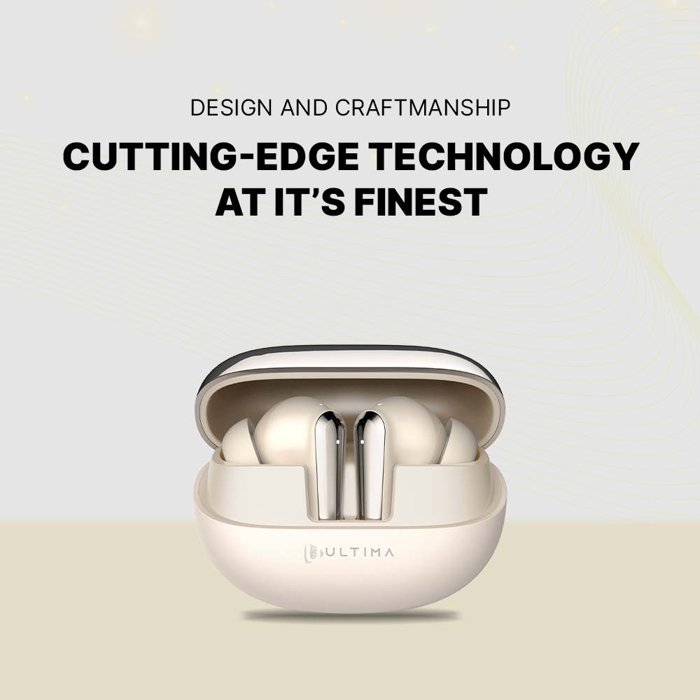 Ultima Prime 1.0 ANC Earbuds with App Support | 60Hrs Playtime | Multi-Point Connectivity | EQ Modes | Supreme Sound | 4Mics AI ENC | Game Mode(40ms) | Elegant Appeal | Premium wireless earbuds Image