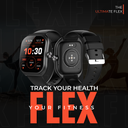 Ultima Watch Flex, 2.01-inch HD Display, Ultima Fit App, Advanced SingleSync Bluetooth Calling, 24/7 health tracking, 100+ sports modes, SOS, IP67 Waterproof smart watch Image