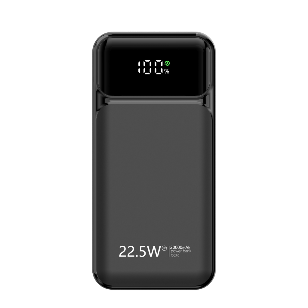 Ultima Boost 20K Pro 20000mAh Powerbank with 22.5W Fast Charging | LED Display | Triple Ports |  Supports PD, QC3.0, Universal Compatibility | 2 Way Charging | ChargeSafe technology Power bank Image