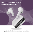 Ultima Boom 211 Earbuds with App Support | Supreme Sound | AI-ENC | LED Indicator | 45Hrs Playtime | 45ms Low Latency | Hi-Fi Driver with Bluetoth V5.4 earbuds wireless Image