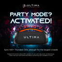 Ultima Thunder Speaker, 110Watt RMS Output, 220 Watt Peak Output, Ultima Supreme Sound, Bluetooth V5.3, Dual Equalizers, Support Multiple Link (Up to 100 speakers), Extra Bass Technology, Dynamic RGB LED Lights | Image