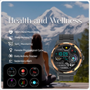 Ultima Magnum E500 Luxury Smartwatch: 1.43” TRU AMOLED Screen, Ultima Fit App, Stainless Steel & Free Leather Straps, Bluetooth Calling, Advanced Health Suite, 100+ Sports Modes, IP68 Rated Smart Watch Image