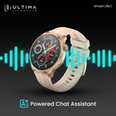 Ultima Watch Circle 2.0 Smartwatch: In-build ChatGPT, 3ATM Waterproof, 1.43 TRU AMOLED Display, 2.5D Curved Glass, 100+ Sports Modes, BT Calling, Super Slim with Premium Zinc Alloy Frame Smart Watch Image