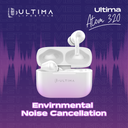 Ultima Atom 320 Wireless Earbuds With Massive Playback Of Upto 17 Hour IPX5 Water Type C Interface With Game Mod Image