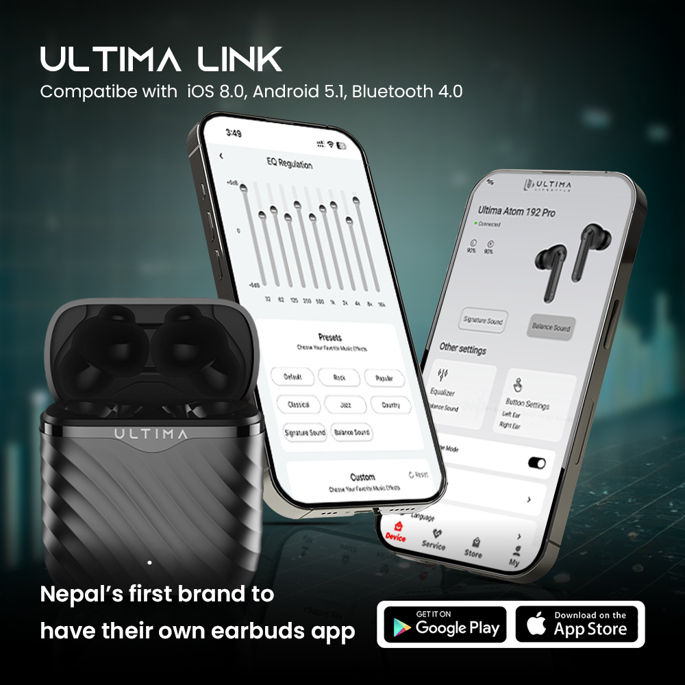 Ultima Atom 192 Pro | App Support |120H Playtime | Quad Mic ENC | Game Mode (Low Latency 60Ms) | 5 Mins Charge= 100 Min Playtime | Insta Wake'N Pair | Bluetooth 5.4 | Crystal Bionic Sound Image