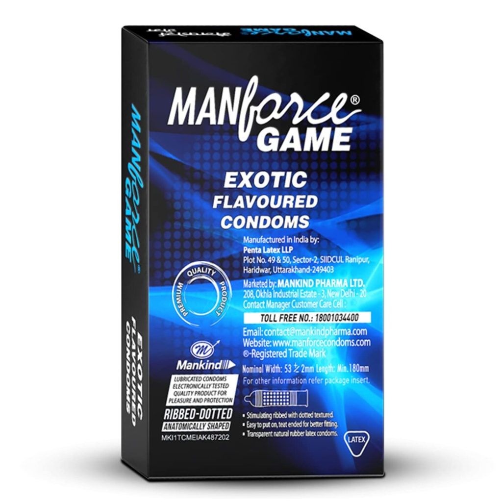 Manforce Game Exotic Flavoured Condoms 3's (Pack of 4) Image