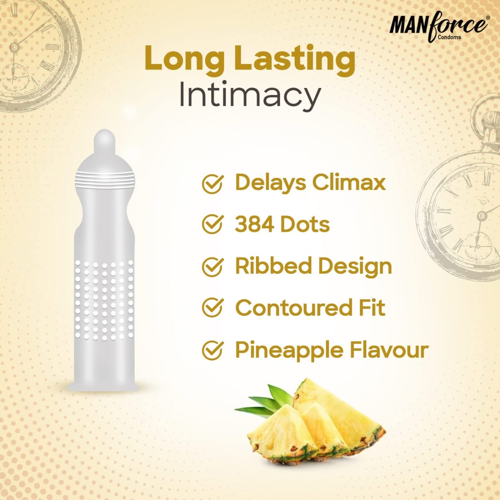 Manforce Condom Overtime 10's(PINEAPPLE) Image