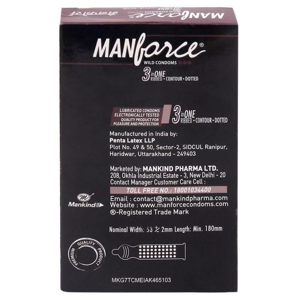 Manforce wild Condoms Chocolate 3s Image