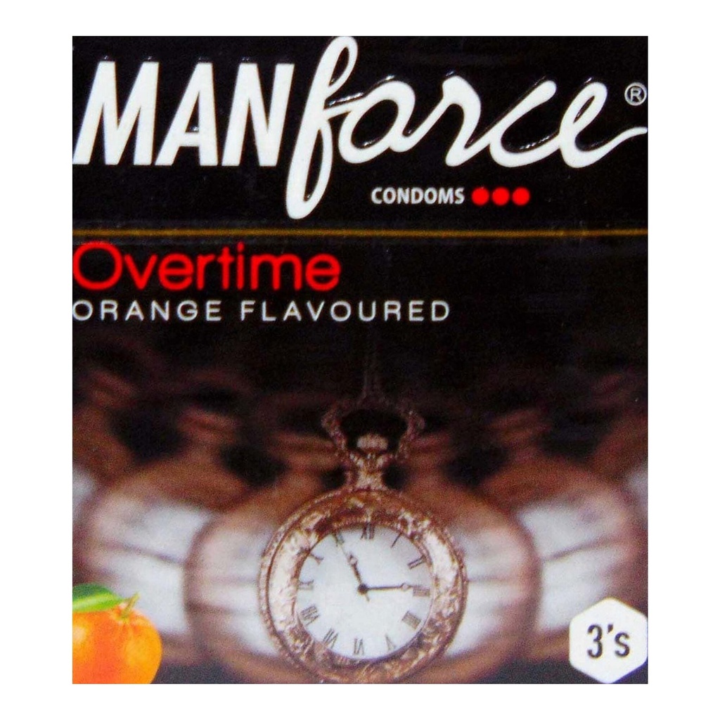 Manforce Condom Overtime Orange Flavour 3S (Pack of 4) Image