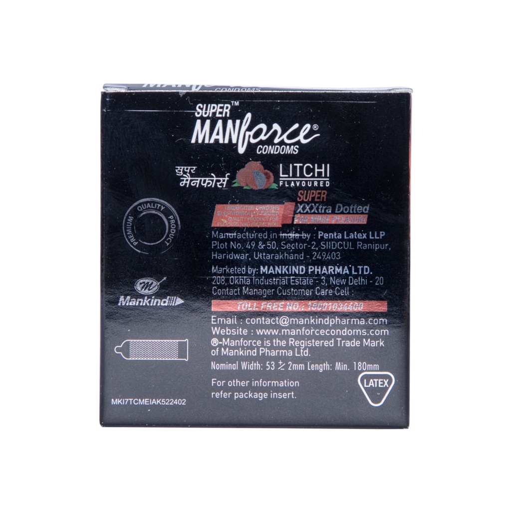SUPER MANFORCE CONDOMS LITCHI 3S Image