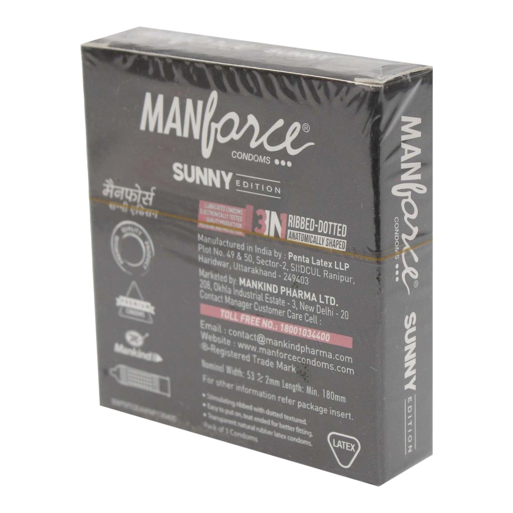 Manforce Sunny Edition 3's Condom (Pack of 4) Image