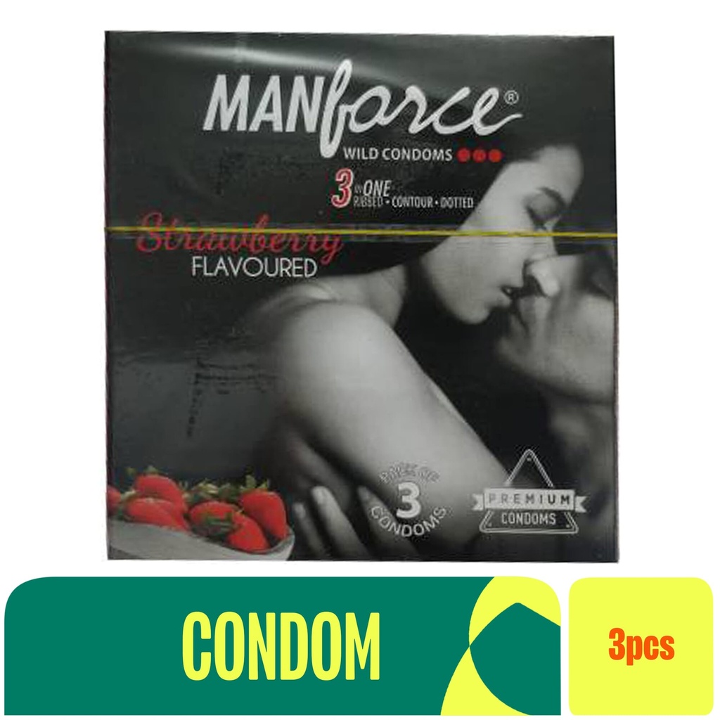 Manforce Wild Strawberry Flavored Condoms  3S (Pack of 4) Image
