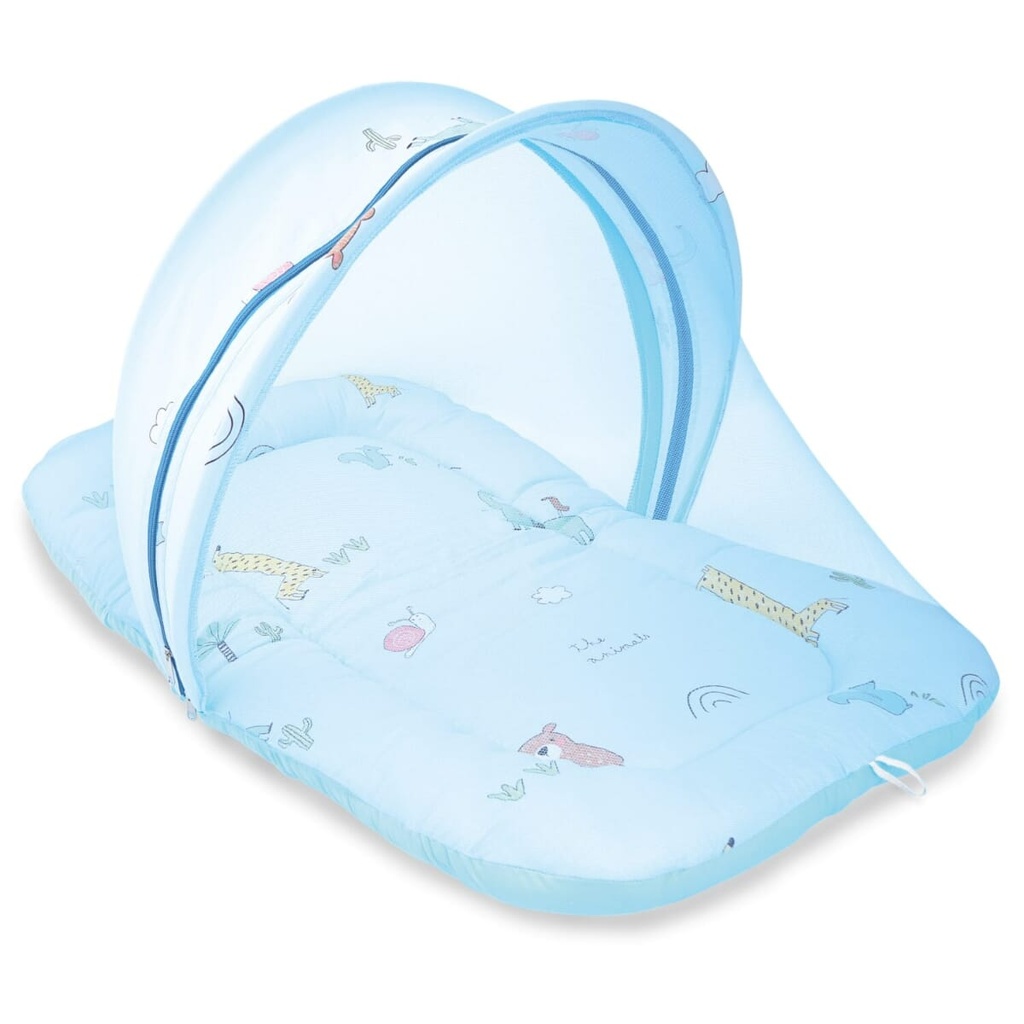 R for Rabbit Blue Color Snuggy Safari Bedding Image