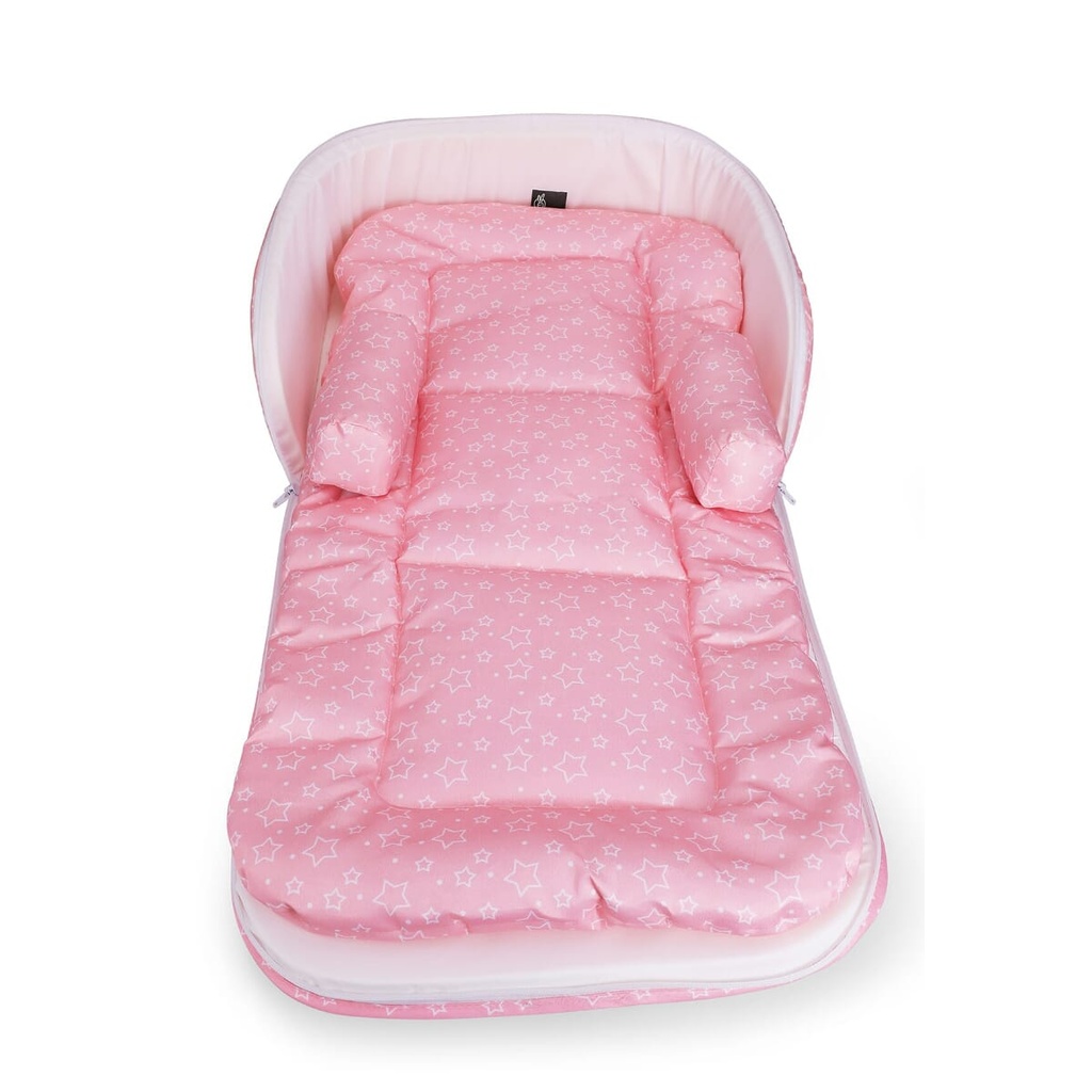 R For Rabbit Pink Color Baby Nest Bedding Image