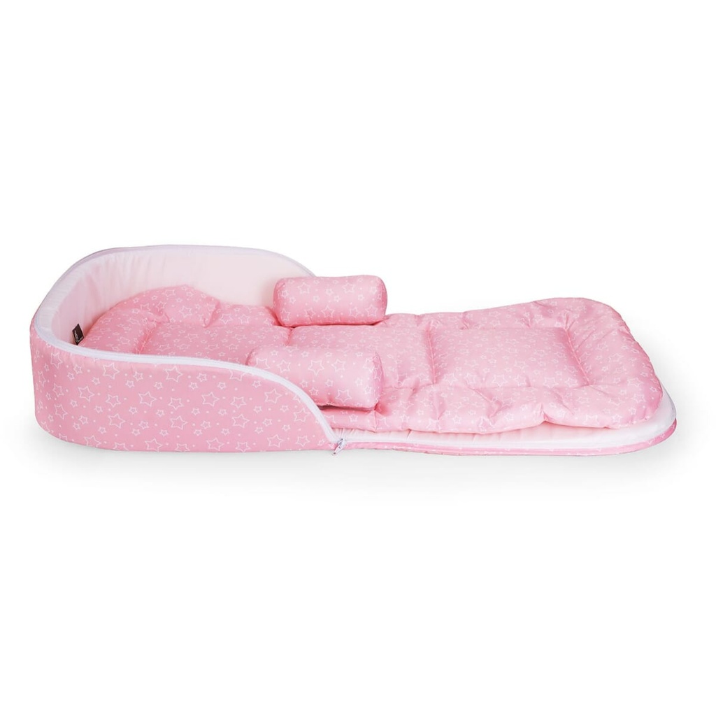 R For Rabbit Pink Color Baby Nest Bedding Image