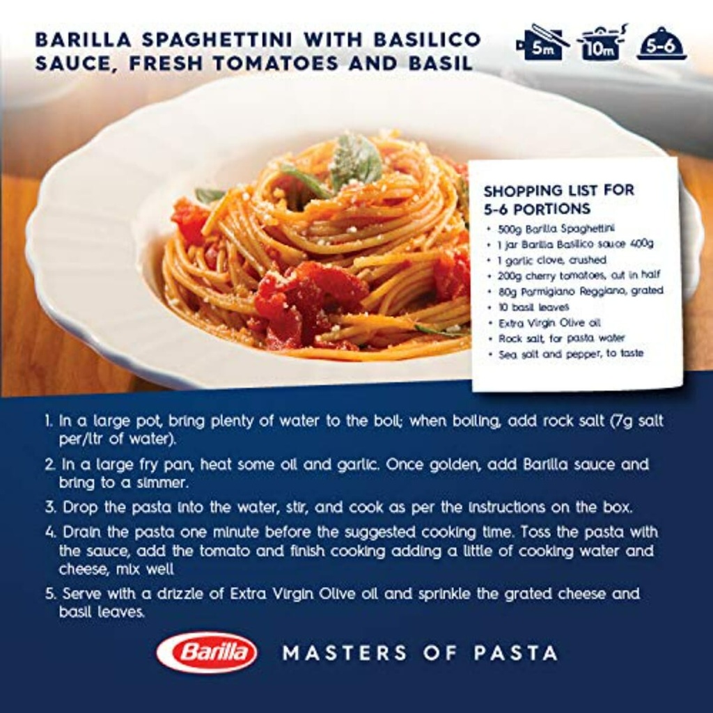 Barilla Pasta Sauce Basilico, 400G Image