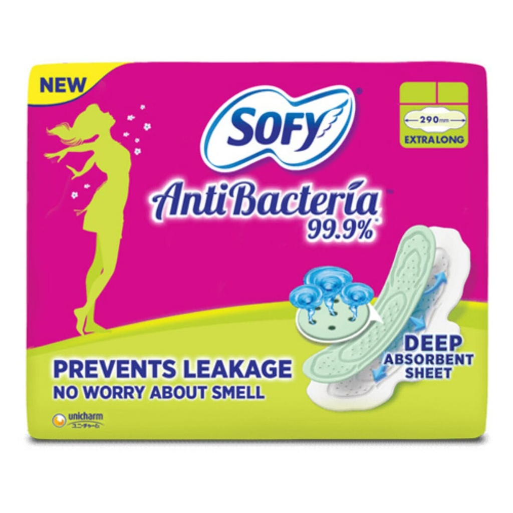 Sofy Body Fit Anti Bacteria XL14`S Sanitary Napkins Image