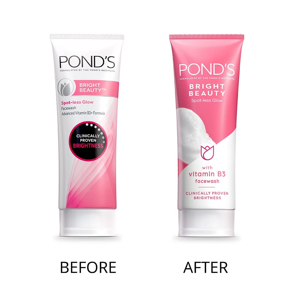 Ponds Bright Beauty  Spot-less  Facewash 100 g (Buy 2 Get 1 Free) Image