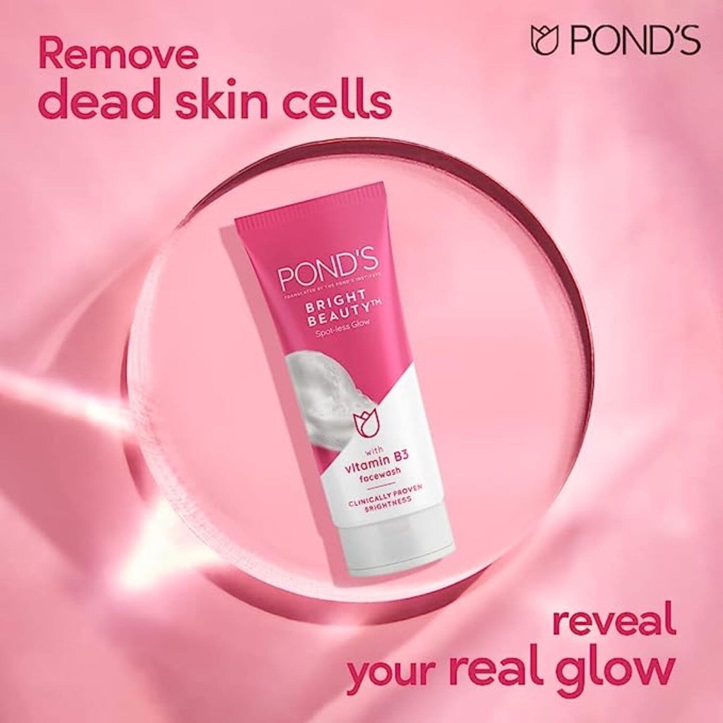 Ponds Bright Beauty  Spot-less  Facewash 100 g (Buy 2 Get 1 Free) Image
